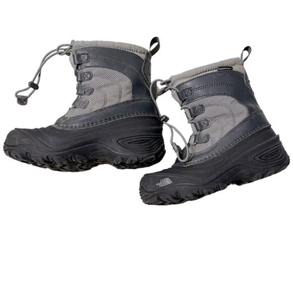 The North Face Alpenglow IV Snow Boots THERMAFELT Black Youth Size 13 - Picture 3 of 9